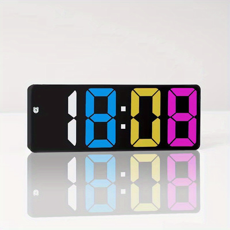 Reloj de mesa Digital LED con Control de voz, reloj despertador con  teperatura, despertador, hora nocturna, 12/24H - AliExpress