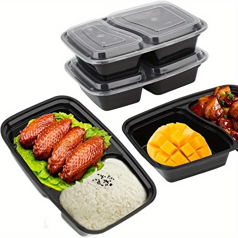 Meal Prep Container 2 Compartment Food Containers With Lids - Temu