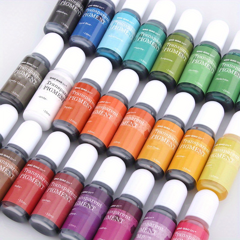 Diy Epoxy Resin Pigment 18 Colors Liquid Transparent Color - Temu