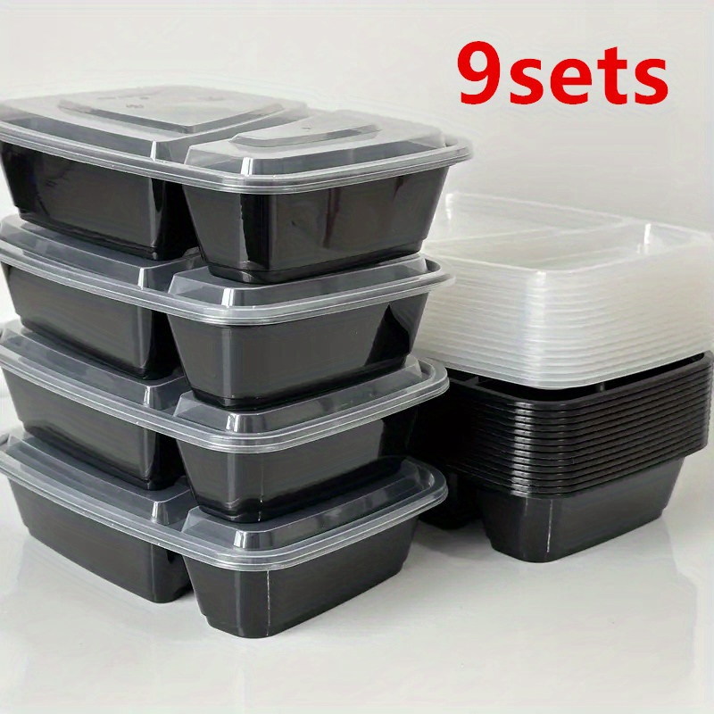 Polypropylene Bento Box Lunch Box Meal Prep Containers Reusable 4- compartment Plastic Divided Food Storage Container Boxes For Kids Adults -  Temu