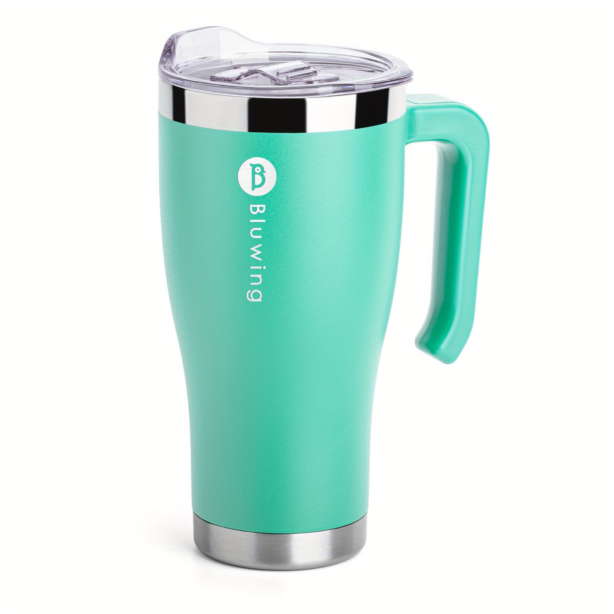 Built 30 Ounce Double Wall Vacuum Sealed Stainless Steel Coffee and Water Tumbler Easy to Clean Tritan Lid with Rotating Splash Guard, Teal,5286374