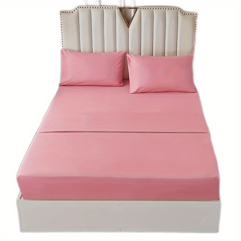 Solid Color Waterproof Bed Sheet Soft And Skin friendly - Temu