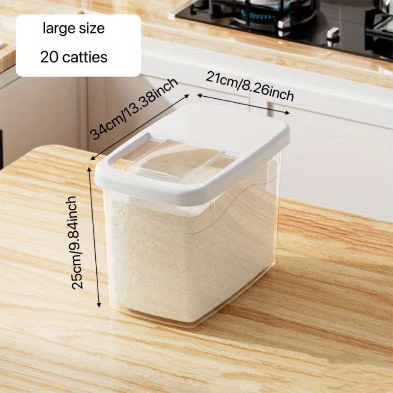 Insect Proof Rice Dispenser Grain Storage 10 kg Container for Kitchen