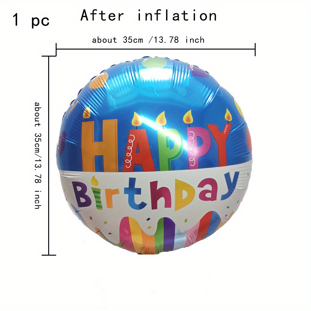 Ballon mylar rond joyeux anniversaire