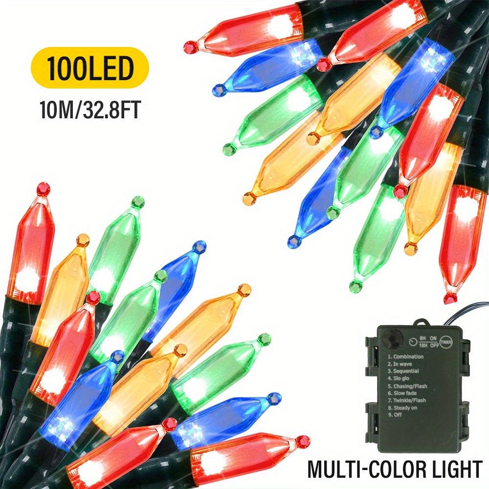 Led mini multicolor clearance christmas string lights