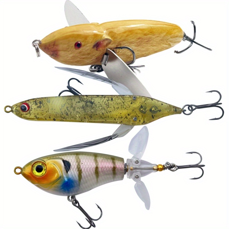 Floating Propellers Tail Popper Bait Artificial Plastic Hard - Temu