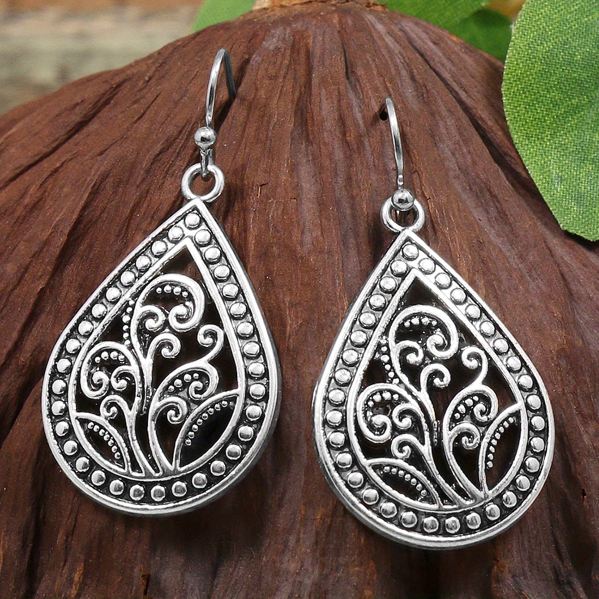 16 pairs of vintage ethnic style silvery geometric hollow alloy simple and fashionable pendant style multi style combination earrings set for women daily street photography theme dressing fashion simple and versatile details 7