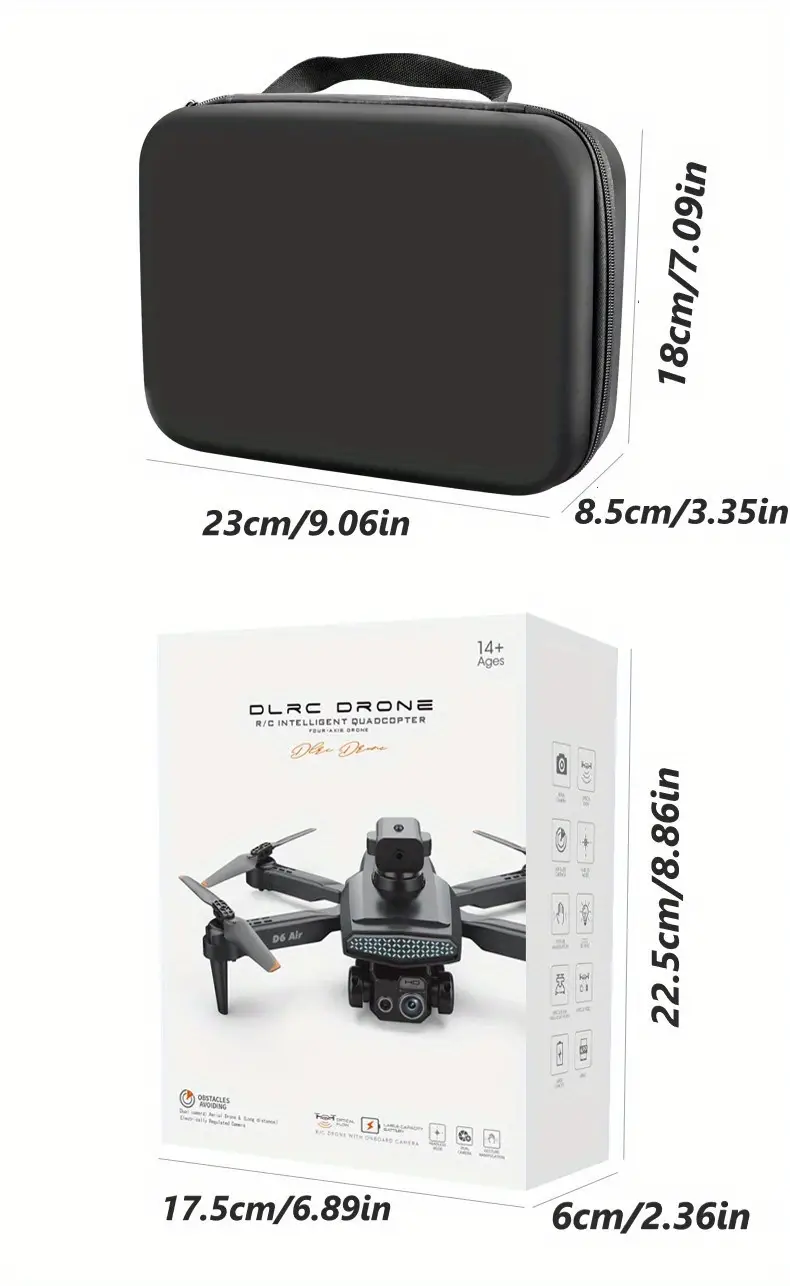 d6 air white rc drone with sd dual esc camera optical flow positioning 540 intelligent obstacle avoidance details 20
