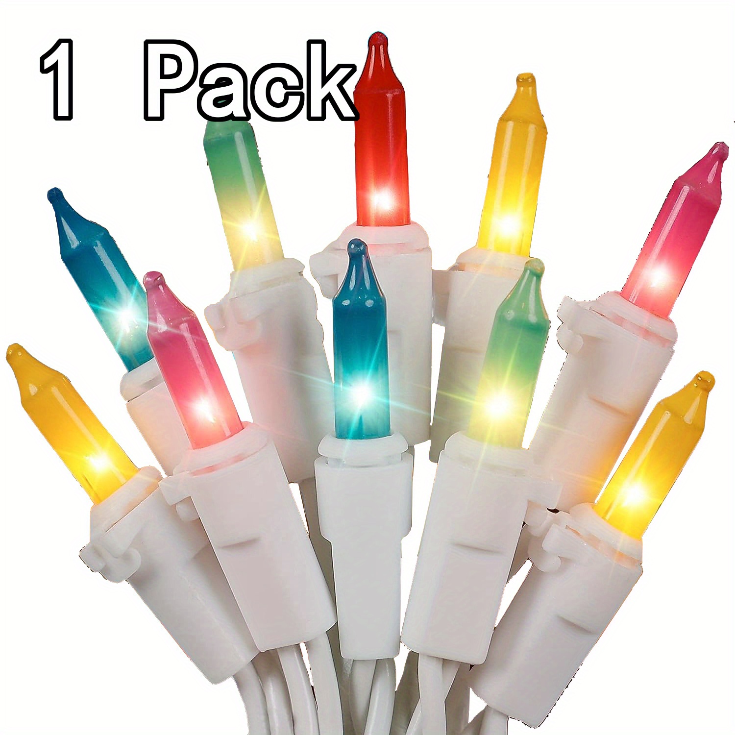 100-Light Professional Series Multi-Color Mini Light Set with White Wire (Set of 2)