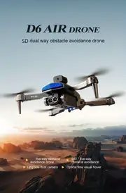 d6 air white rc drone with sd dual esc camera optical flow positioning 540 intelligent obstacle avoidance details 0