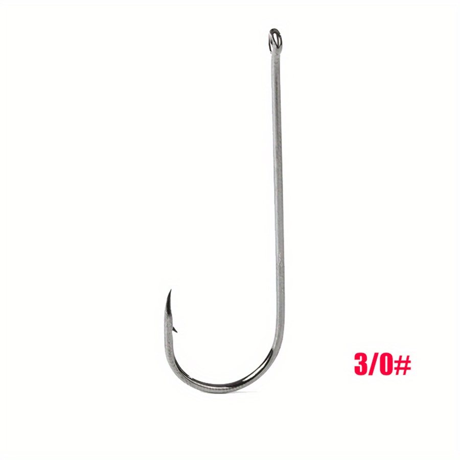 Black Nickel Fishing Hooks Long Shank Fishing Hooks Eye Live - Temu Canada