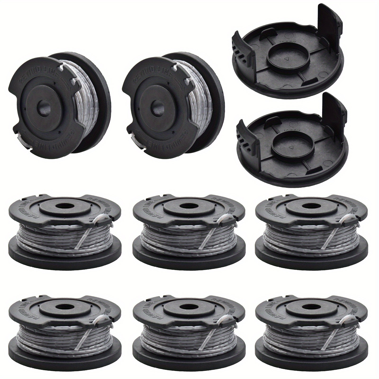 String Trimmer Replacement Spool Compatible With Black+decker Eater, Af-100  Autofeed Line For Black+decker String Trimmers (6 Spools + 1 +1 Springs) -  Temu