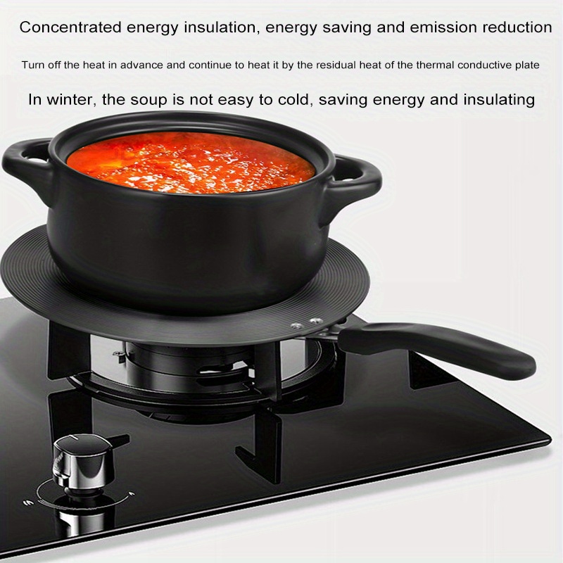 9 84 non stick aluminum quick   tray heat   anti   kitchen plate for gas stoves   cast iron enamel pots ideal for meat  ing winter insulation serves 2 3 people details 1