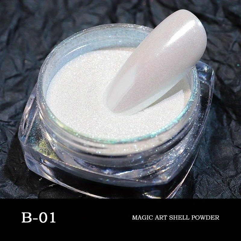 Ultra-Fine 1000Mesh Super White Mica Pearl Powder Nail Glitter