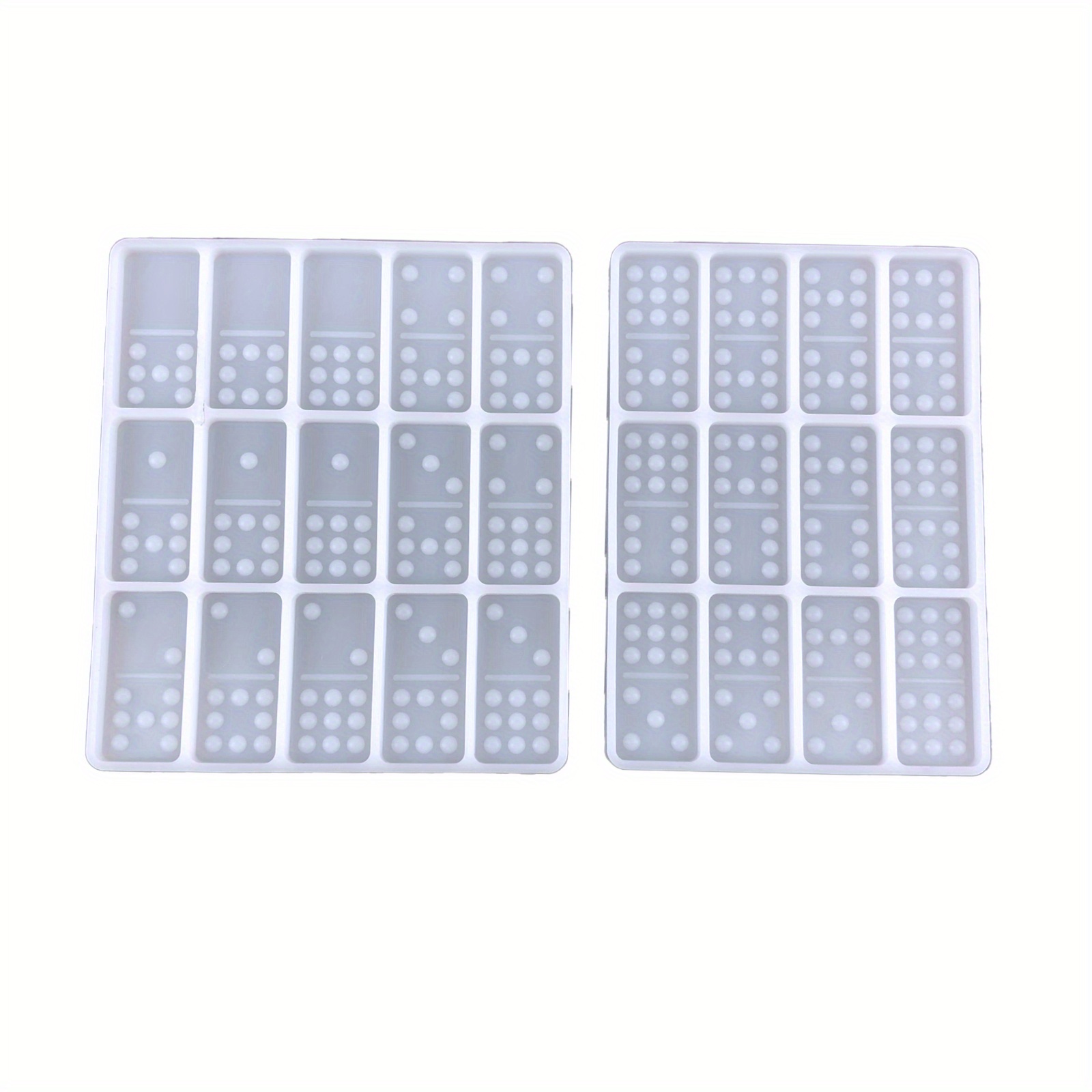 Domino Molds for Resin Casting,Resin Domino Molds Double 12 Set,Silicone  Resin Molds for DIY Personalized Dominoes,Jewelry Pendant,Table Board Game