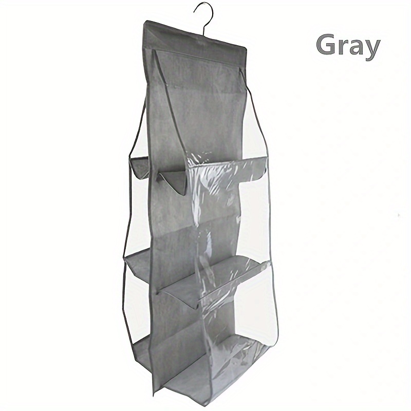 Clear Double sided Bag Organizer Foldable Wardrobe Hanging - Temu