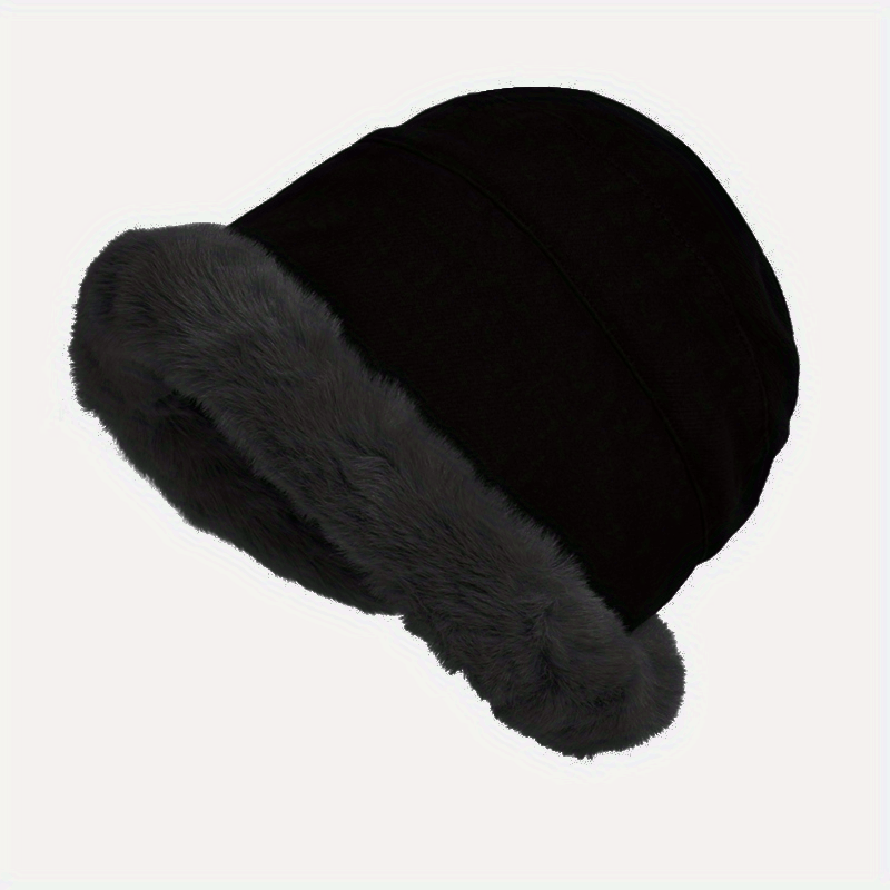 Women's Winter Fuzzy Bucket Hat, Fishing Hat, Plush Velvet Thickened Fisherman Hat, Fluffy Warm Cloche Hat,Temu