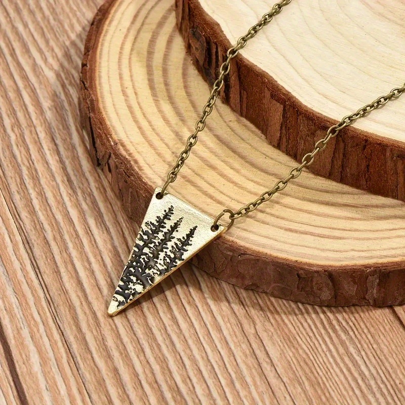 Upside Down Triangle Necklace Pendant Chain Geometric 