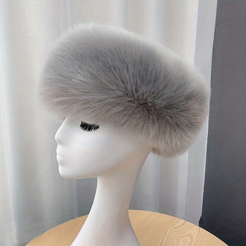 Solid Color Faux Fur Cossack Hats Lightweight Thick Warm - Temu