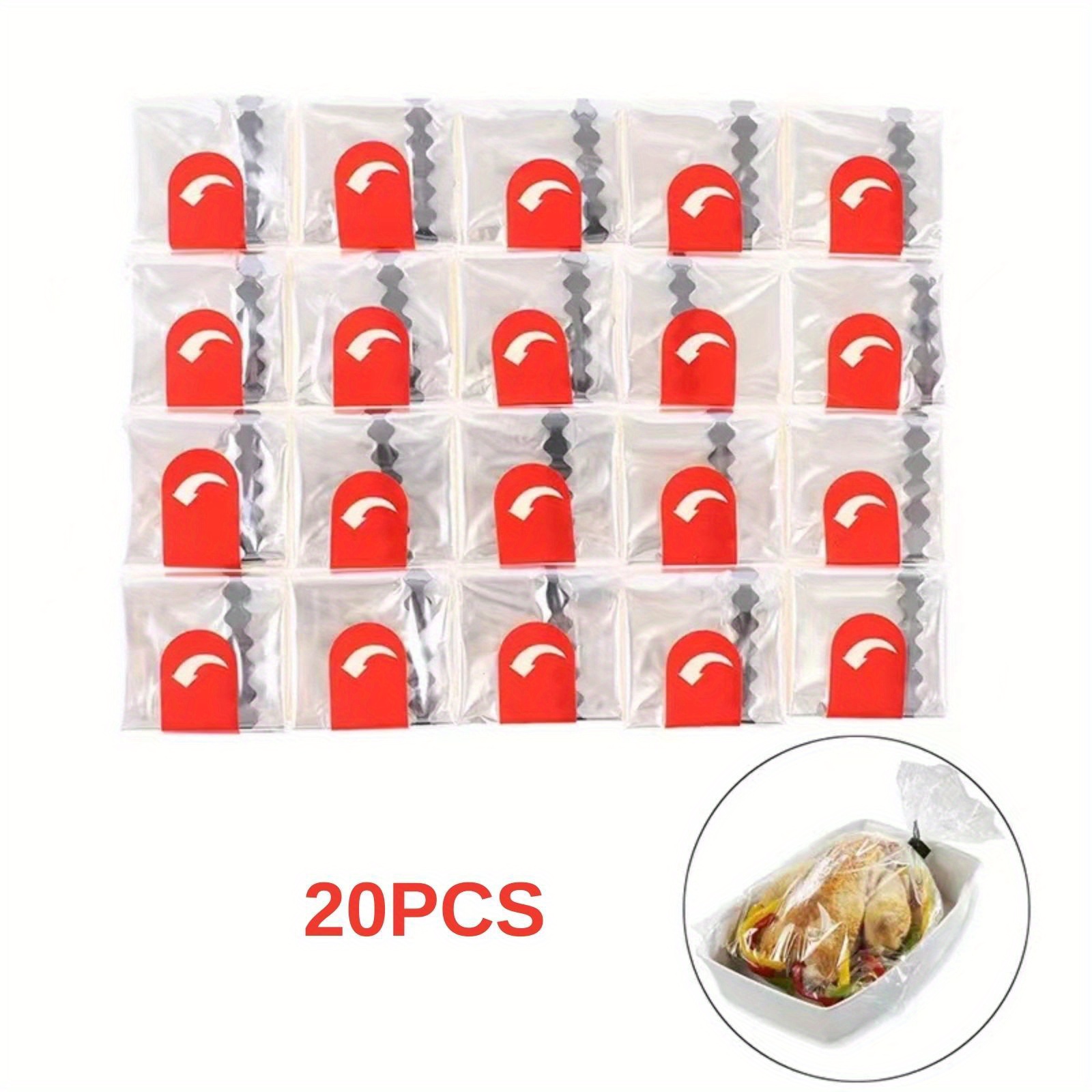 20pcs, Oven Bags For Cooking, Meat Baking Bags, Meat Chicken Fish  Vegetables Large Baking Bags, Cooking Meat In Kitchen Microwave, Summer  Decoration