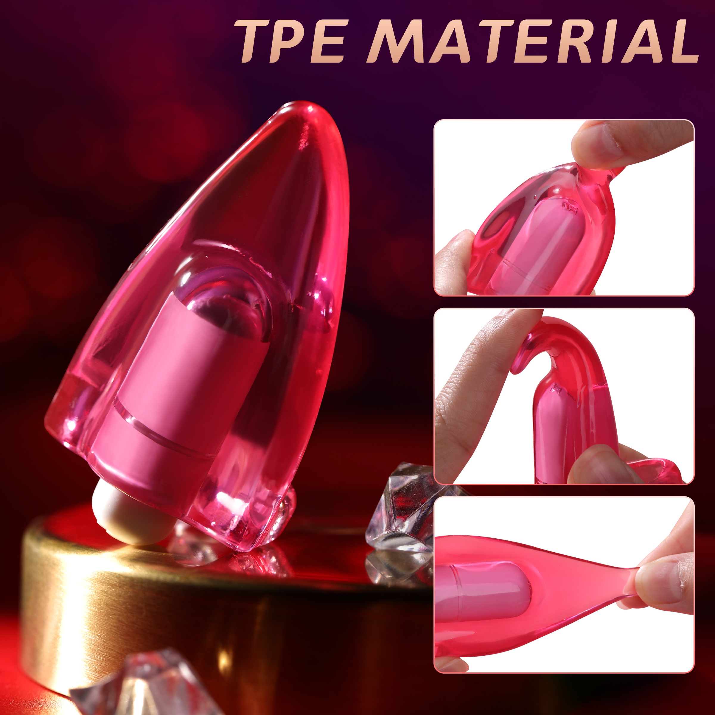 G Spot Finger Bullet Vibrator Rose Adult Sex Toy for Women