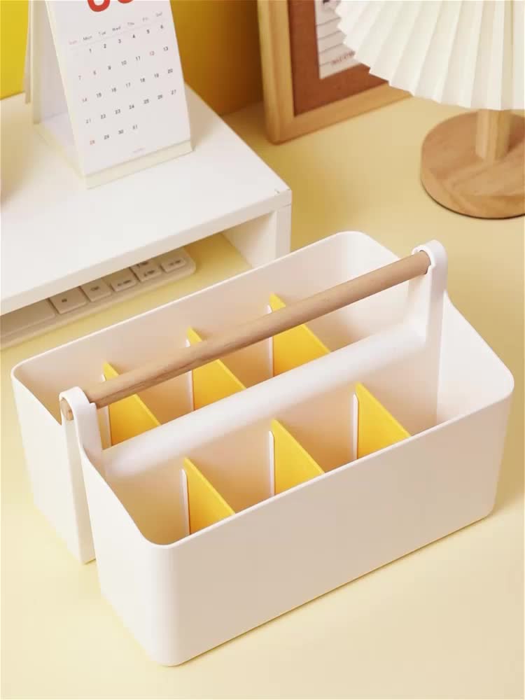 Portable Plastic Storage Box With Handle Marker Pen - Temu