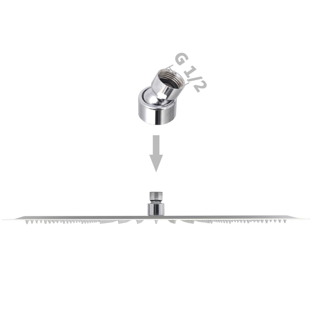 2pcs Heavy-Duty Stainless Steel Square Rain Shower Heads