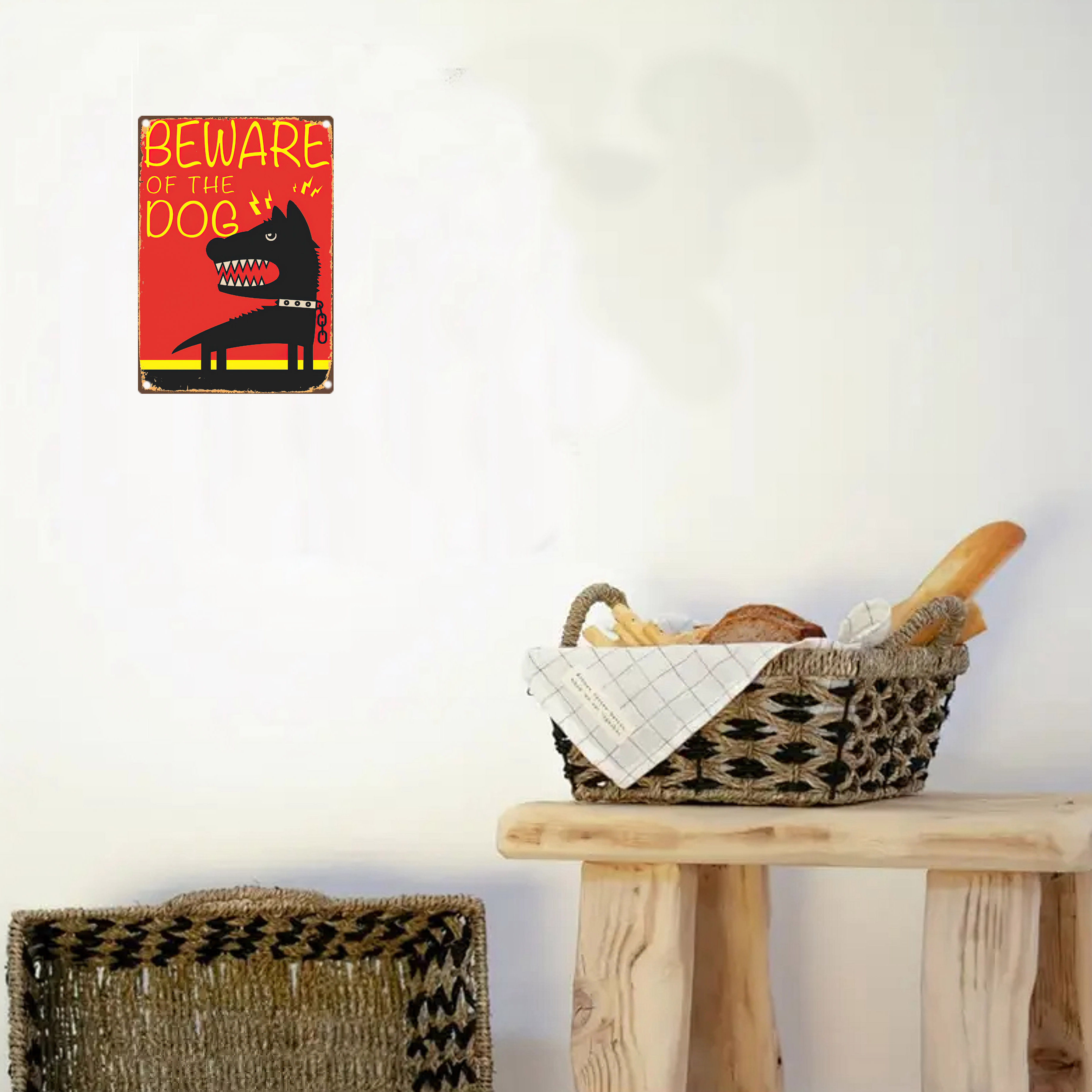 Warnschild 'Beware Of Dogs' – Aluminium-Blechschild, 20,3x30,5 Cm, Wasserfest, Für Außenbereich, Hof, Garten, Mit 4 Aufhängebohrungen
