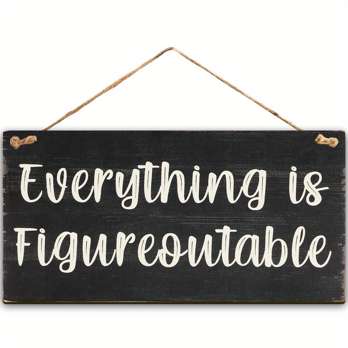 

Is Figureoutable Wall Sign - Handmade Farmhouse Inspirational Wood Sign - Teacher Gift - Rustic Wall Decor