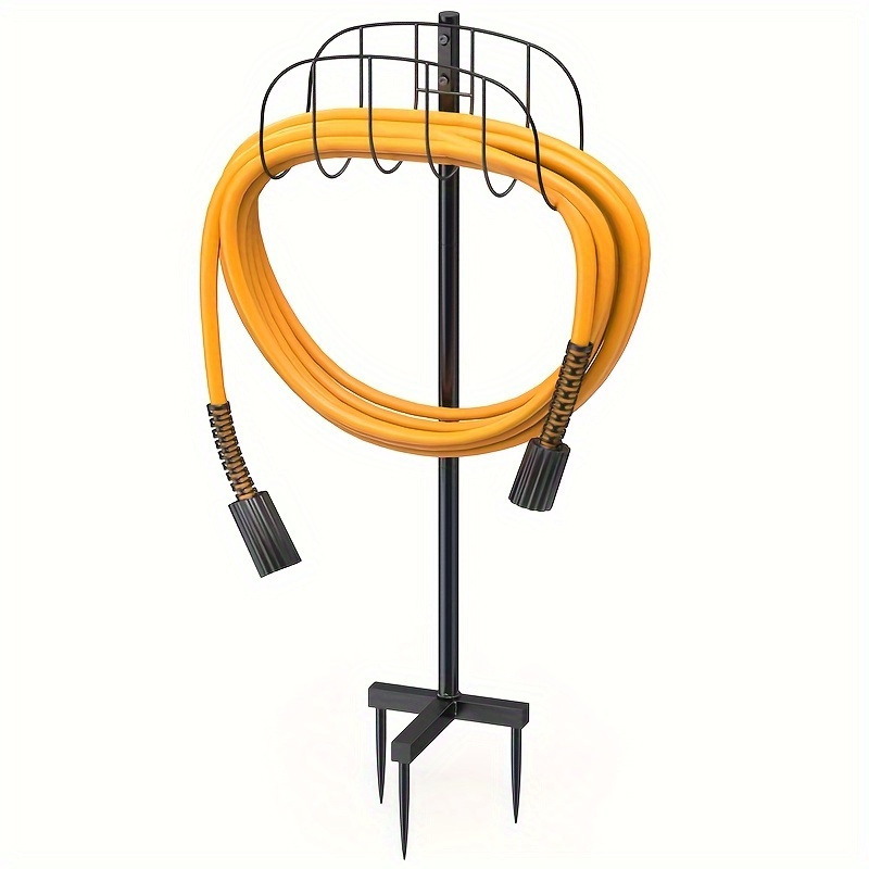 

1 Piece Garden Hose Holder Freestanding Rugged Garden Hose Storage Hose Rack Heavy Duty Hose Hanger Outdoor Garden Detachable, Upgraded Hose Rack