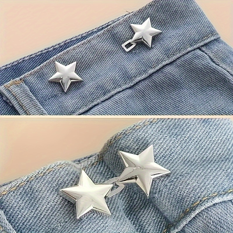 

1 Pair Waist , Star Shaped Waist Decorative Buttons, No Sewing, Removable Button For Waist Adjustment