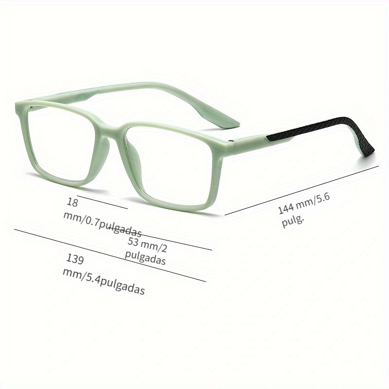 Monturas de gafas de moda rectangular Material de PC, gafas de lentes  transparentes para hombres y mujeres Gafas elegantes y portátiles sin