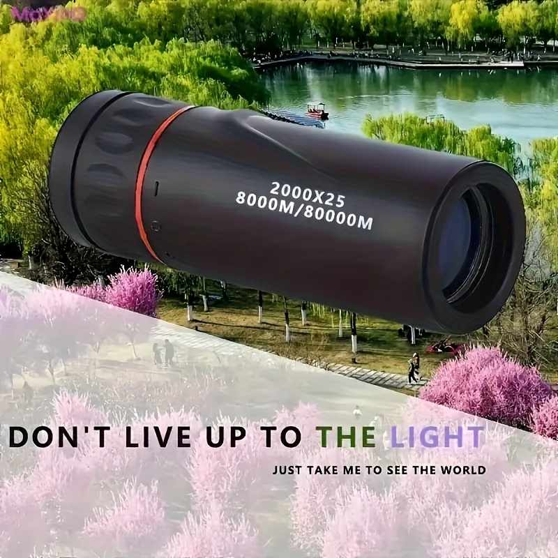 

1pc 2000x25 Hd Magnifying Monoculars, High Power Telescope, Portable Mobile Phone Photography, Suitable For Outdoor Camping, Hunting, Tourism, Concerts, Fishing, Christmas Gifts