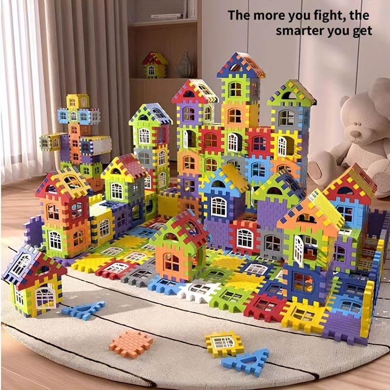 

140-piece Large Creative Square Building Blocks Set - Educational Diy Construction Toys For Kids Ages 3-6, Perfect Birthday Gift Idea