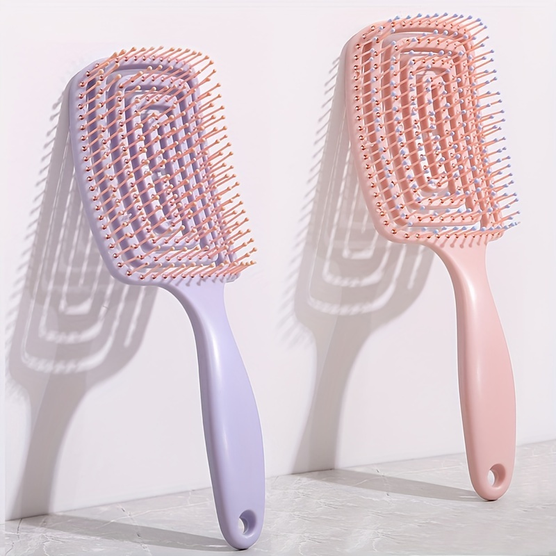 

Wide Tooth Paddle Brush, Long Hair Detangler, High Ponytail Hair Styling Tool, Plastic Bristles, Abs Handle, Home Use,