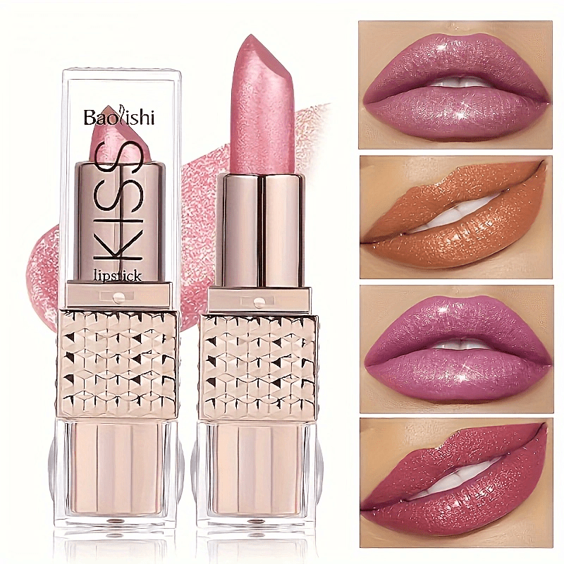 

1pc Mermaid Shiny Lipsticks -12 Colors, Metallic Pearly Lipsticks With Long Lasting Shimmer And Glitter Mother's Day Gifts