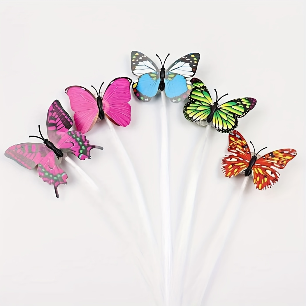 6 pcs led color butterfly braids glitter fiber braids party hairpins birthday entertainment fashion dress up halloween christmas decorations new years party glow gifts music festival costumes details 7