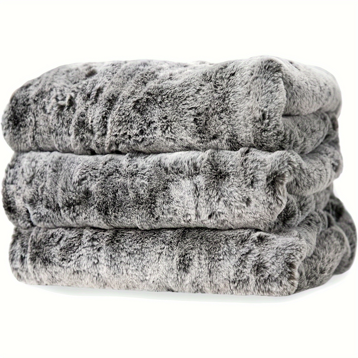 

Extra Soft Fuzzy Faux Fur Blanket Throw Size 50x70 Inches, Reversible Luxury Cozy Fluffy Fuzzy, Home Decor Soft Luxurious Comfy Blankets For Couch-super Soft Cozy