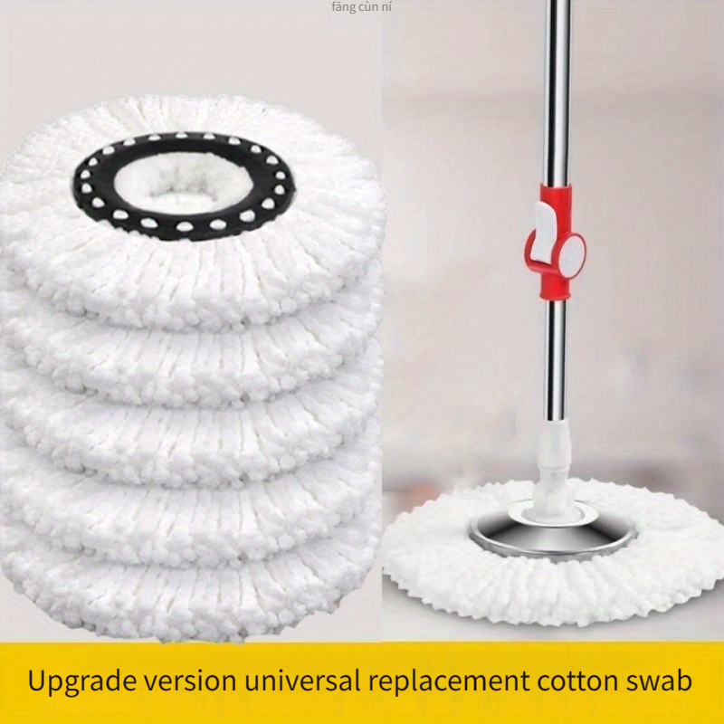 

2pcs Microfiber Spin Mop Replacement Heads - 360 Degree Cleaning Round Mop Heads, Suitable For Swivel Mop Systems, Improve Floor Cleaning Efficiency