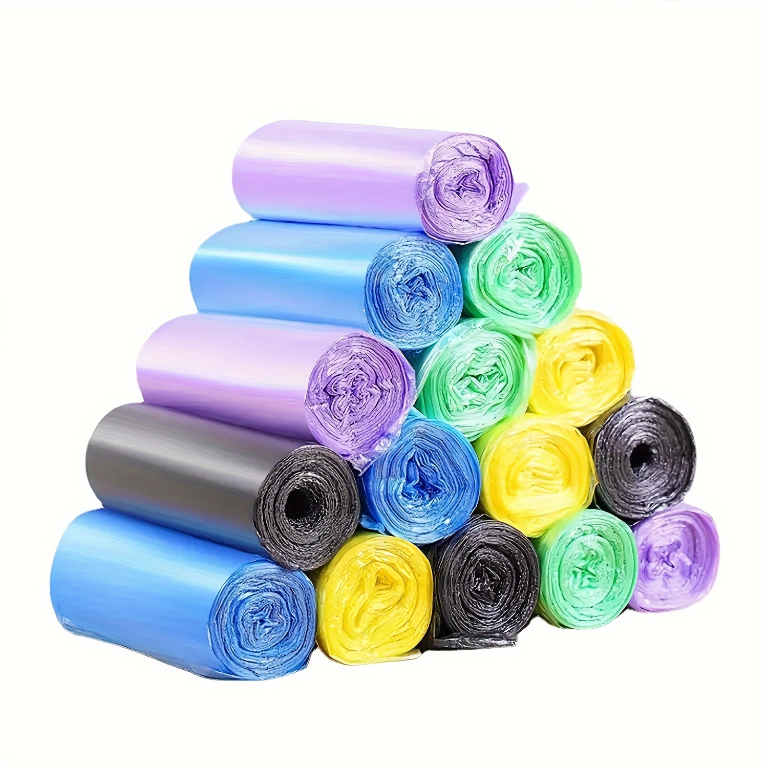 5 rolls 75pcs disposable garbage bags roll on flat diaper garbage bag suitable for home kitchen office and restaurant details 1