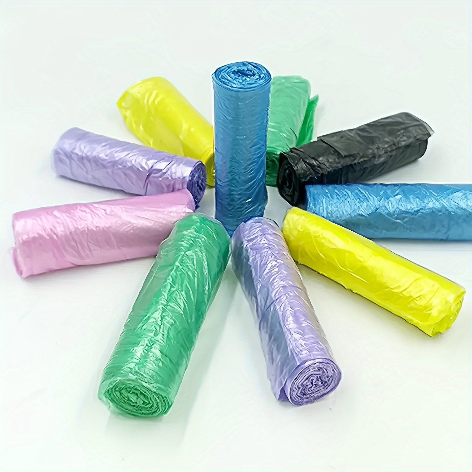 5 rolls 75pcs disposable garbage bags roll on flat diaper garbage bag suitable for home kitchen office and restaurant details 2