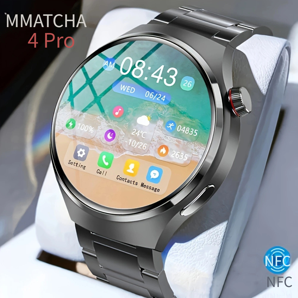 Reloj inteligente para hombre 2024 New Men's Smart Watch 4 PRO con pantalla AMOLED de 1.53 pulgadas y llamadas inalámbricas, modo multideporte.