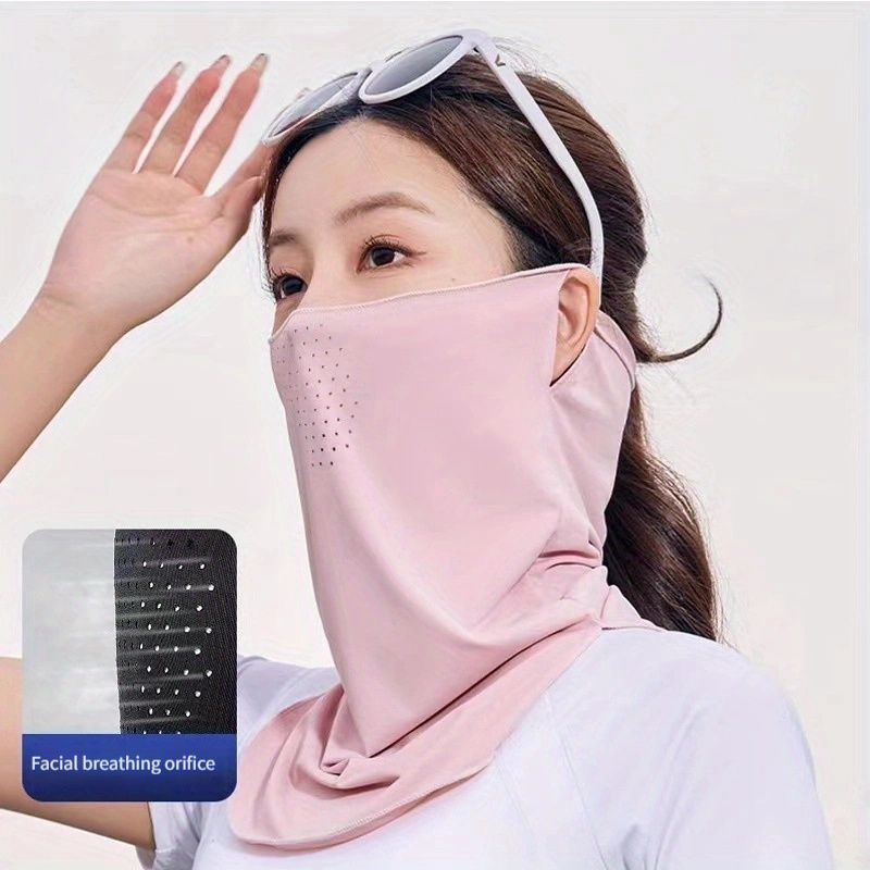 

Summer Ice Silk Sunscreen Full Face Mask, Unisex Uv Protection Neck Gaiter, Extended Coverage For Outdoor Cycling Scarf Veil