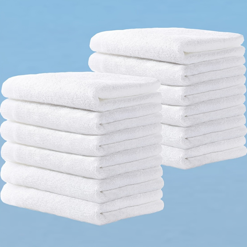 

6/12packs, Cotton Washcloths Set, Highly Absorbent And Soft Face Towels For Bathroom, Gym, Hotel And Spa, Fast Drying Multi-purpose Cleaning Cloth 30 X 30 Cm/ 12 X 12 Inch