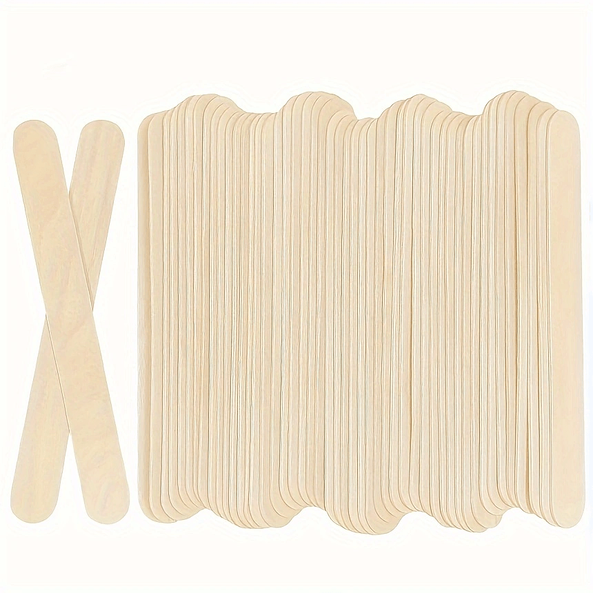 

10/50/100/200 Pcs Large Wax Wood Body Hair Removal Stick Applicator Scraper, Natural Wood Wax Applicator, Wood Wax Craft Stick Spatula Applicator For Hair Removal, Eyebrows And Body