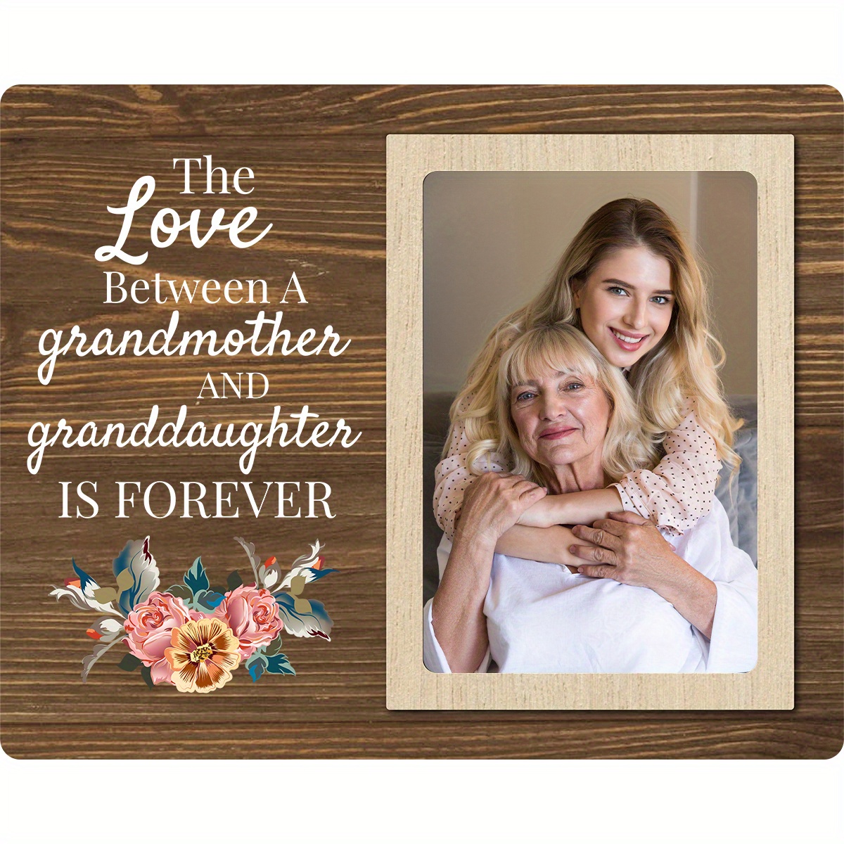 TEMU 1pc Grandma & Granddaughter Picture Frame Gifts, The Love Between A & Granddaughter Is Forever, Gifts For Grandma, Birthday Christmas Gifts For