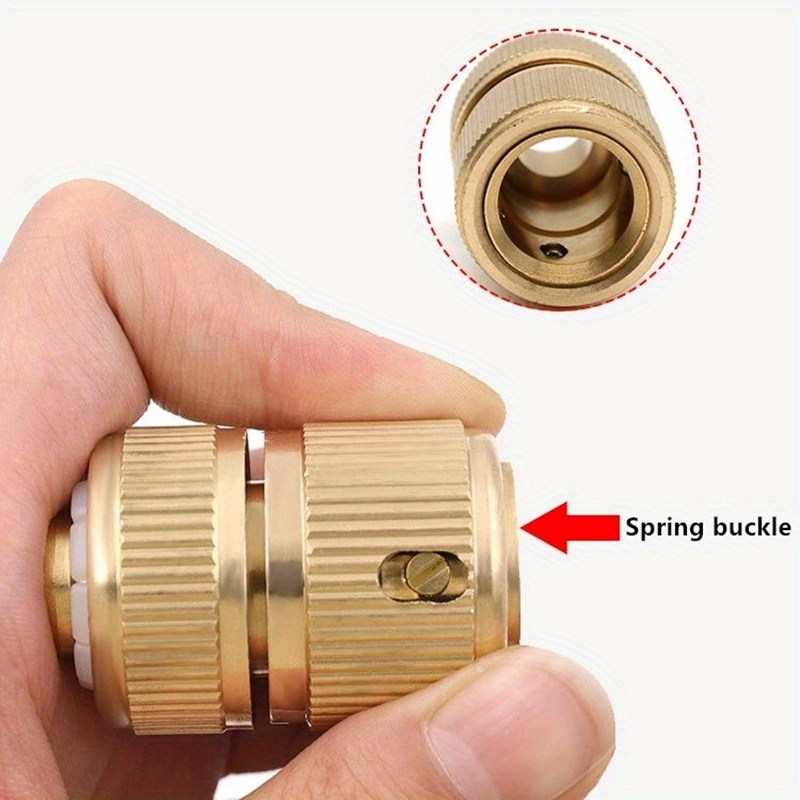 

3/5-piece Aluminum-plated Copper Garden Hose Quick Connect Adapter, 1/2" Female Connector, Universal Fit For Us Hoses & Accessories
