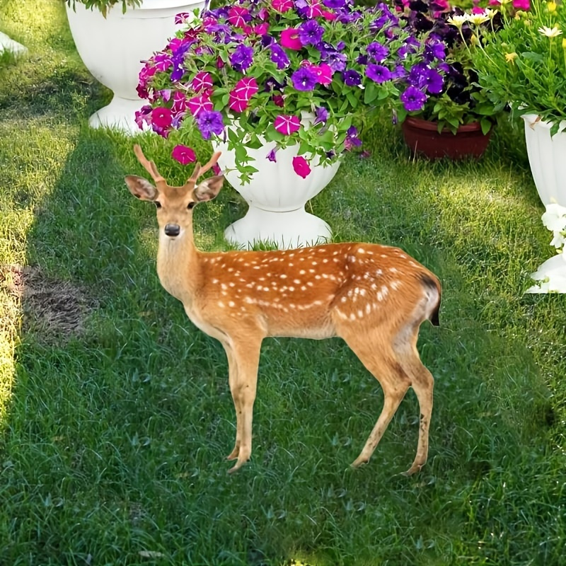 

Charming Double-sided Acrylic Deer Garden Stake - Perfect For Outdoor Lawn & Home Decor