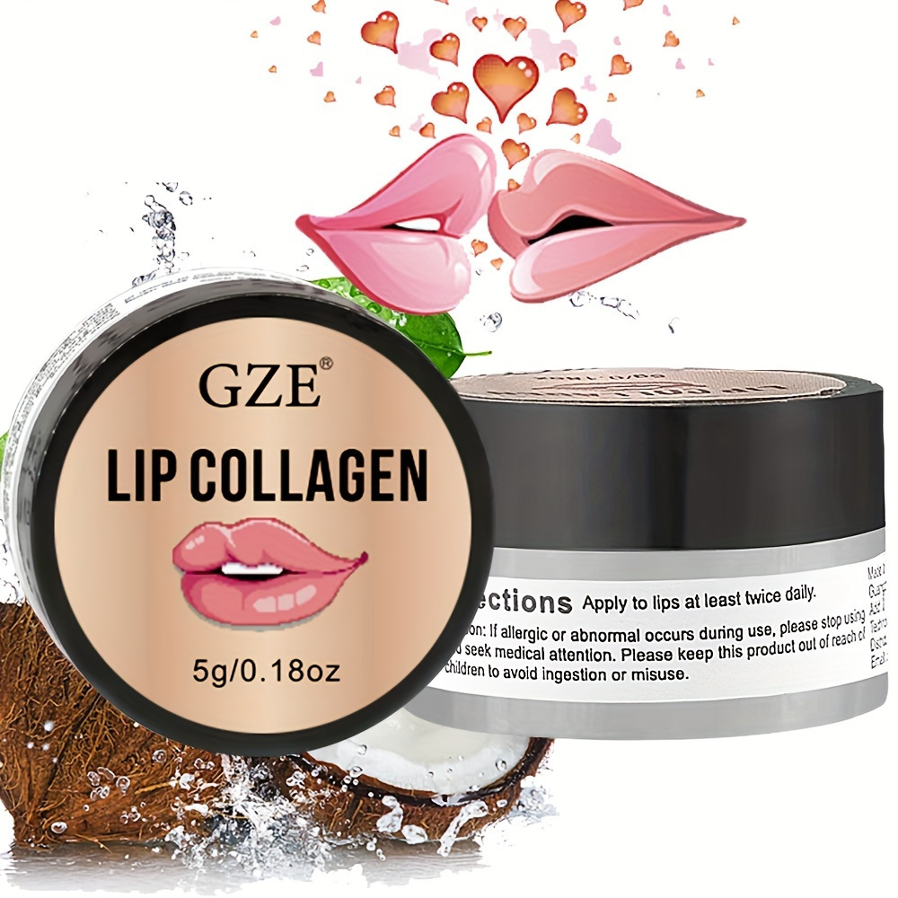 

Lip Sleeping Mask 5g, Contains Collagen, Coconut & Castor Oil Overnight Lip Mask, Lip Plumper, Lip Mask With Peptide Complex For Lip Hydrating Overnight Lip Skin Care