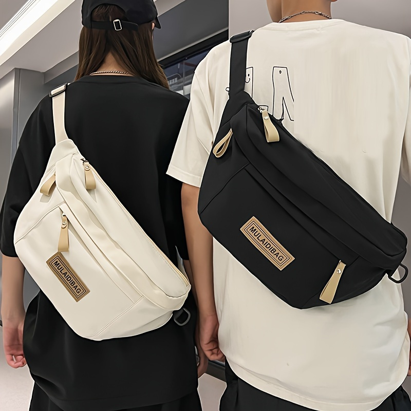 

Chest Bag, Casual Crossbody Bag, Multi Functional Men's Shoulder Bag, Student Waist Bag